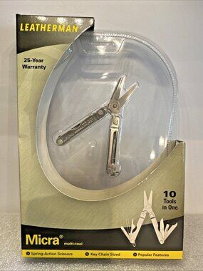 Leatherman Micra Multi-Tool Stainless Steel 10 Tools in One 2004 VTG New Sealed